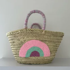 Medium Rainbow Palm Basket