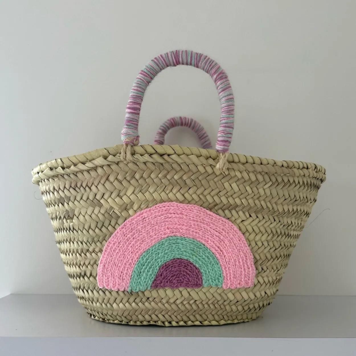 Medium Rainbow Palm Basket