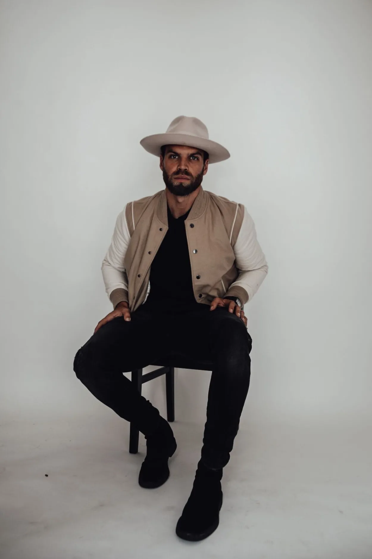 Men's Classic Stiff Brim Wool Fedora - Coconut