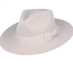 Men's Classic Stiff Brim Wool Fedora - Coconut