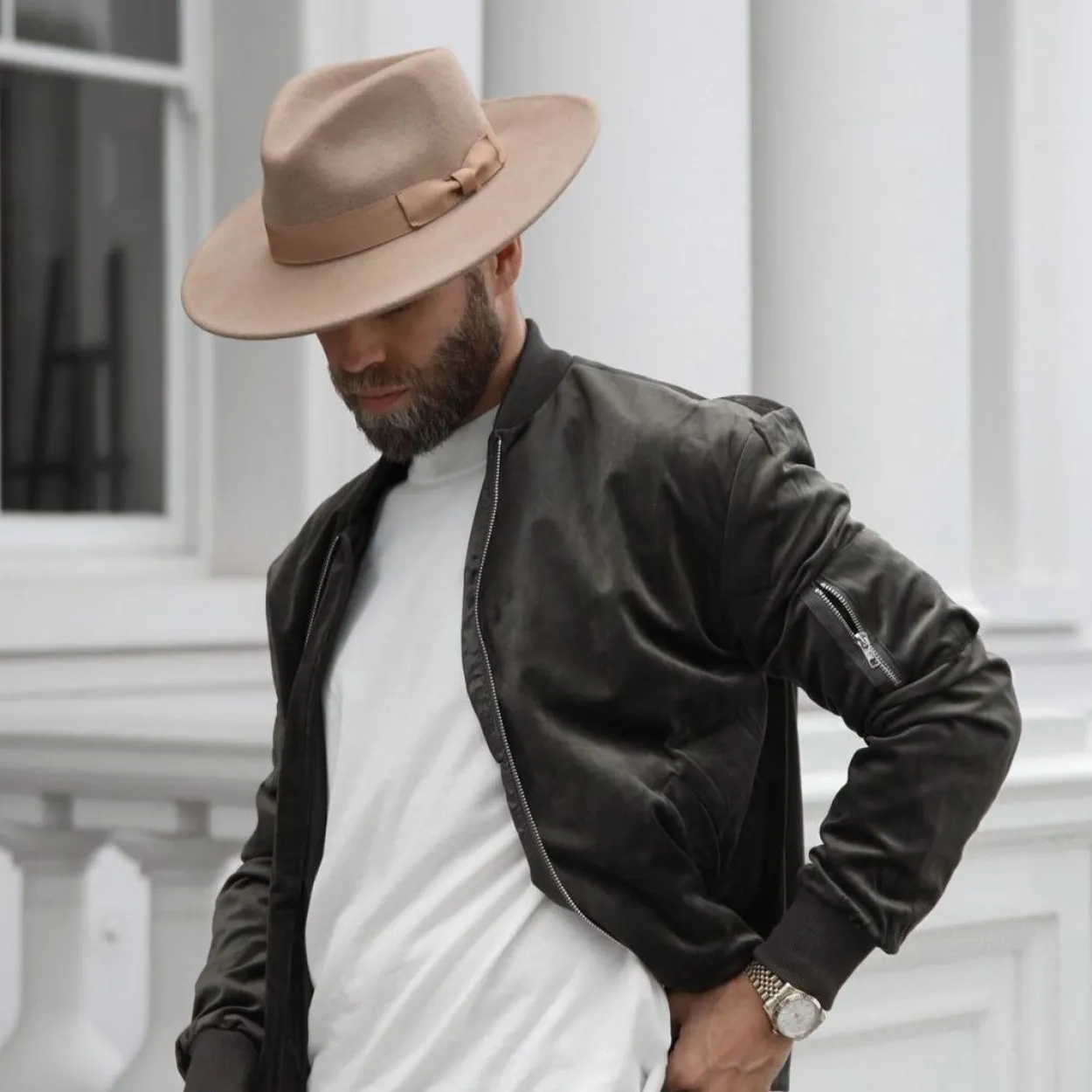 Men's Classic Wool Fedora - Camel
