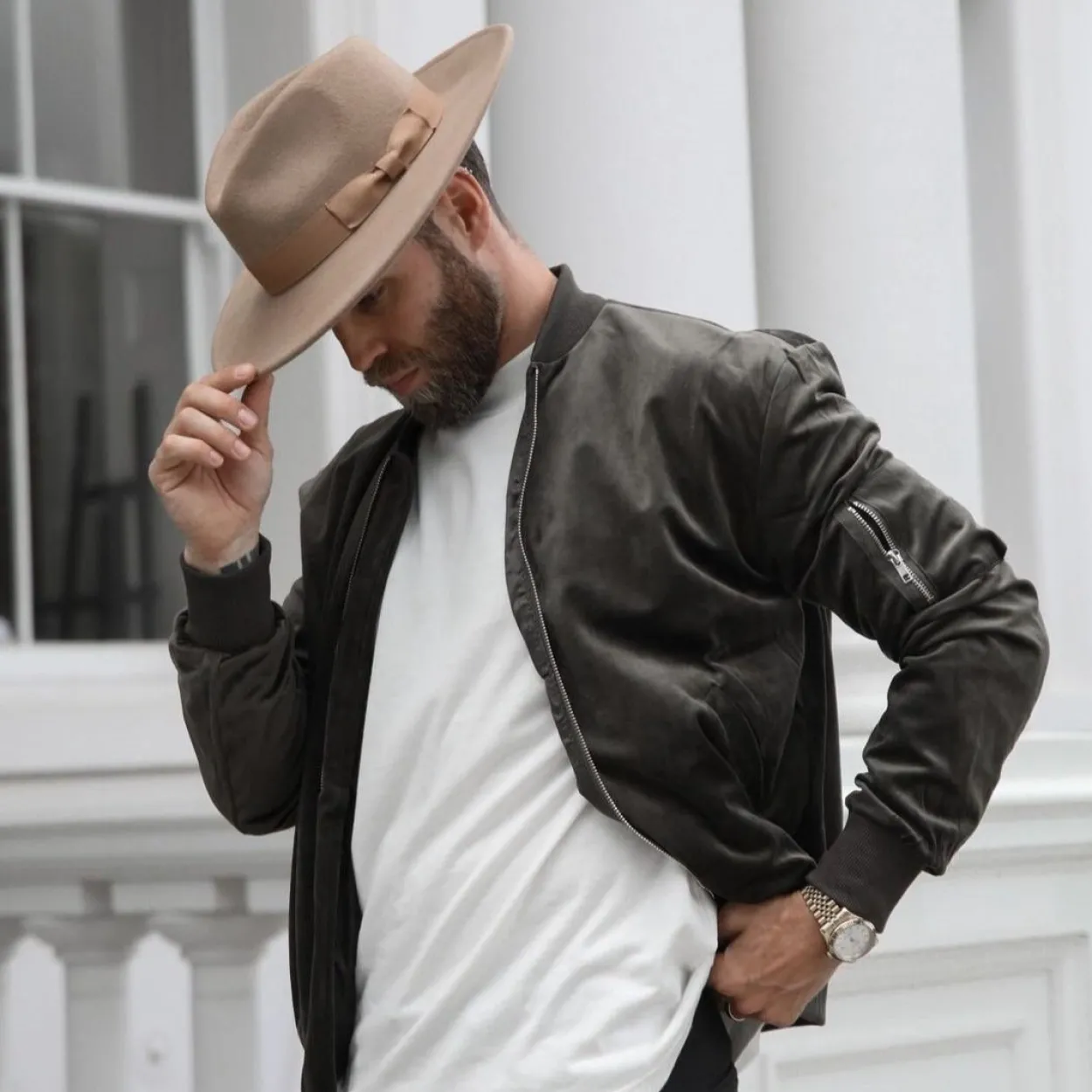 Men's Classic Wool Fedora - Camel