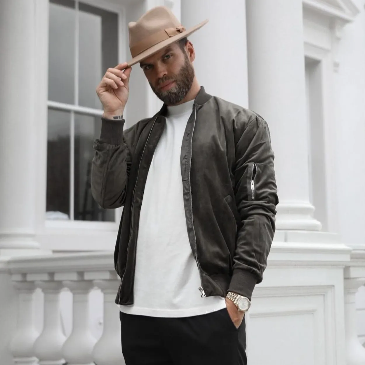 Men's Classic Wool Fedora - Camel