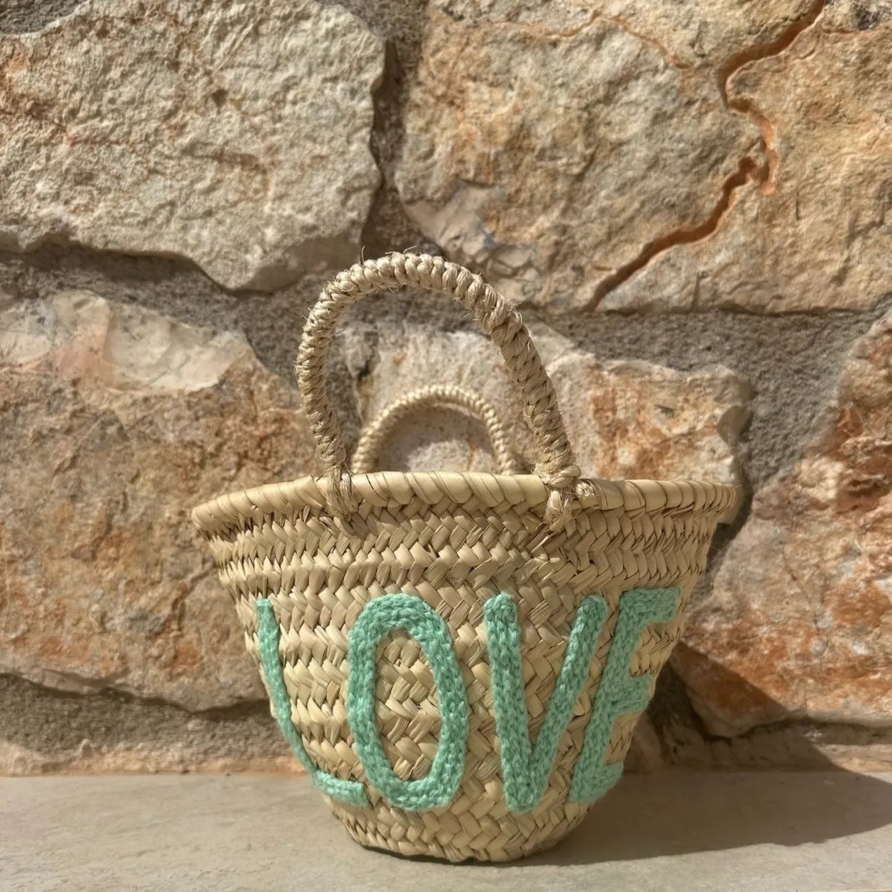 Mini 'LOVE' Palm Basket