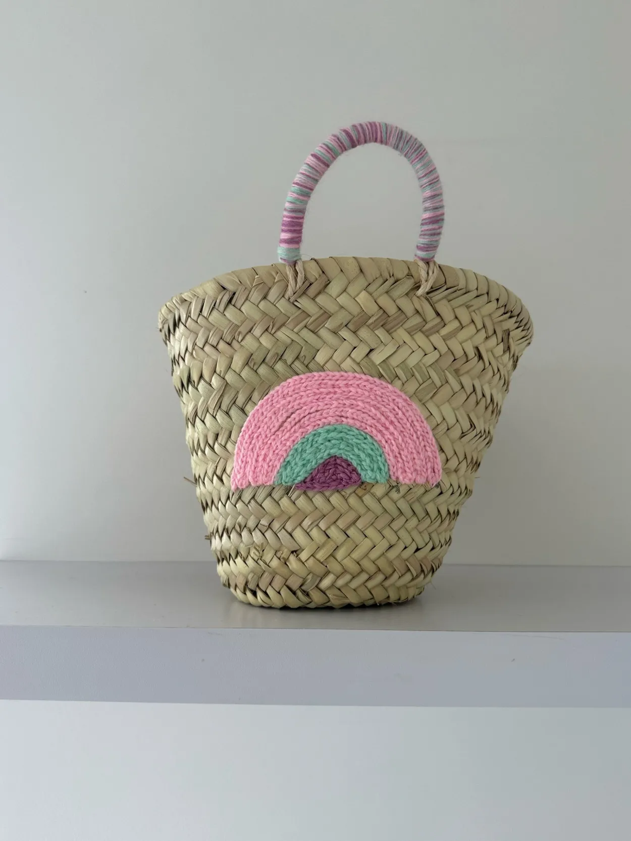 Mini Rainbow Palm Basket