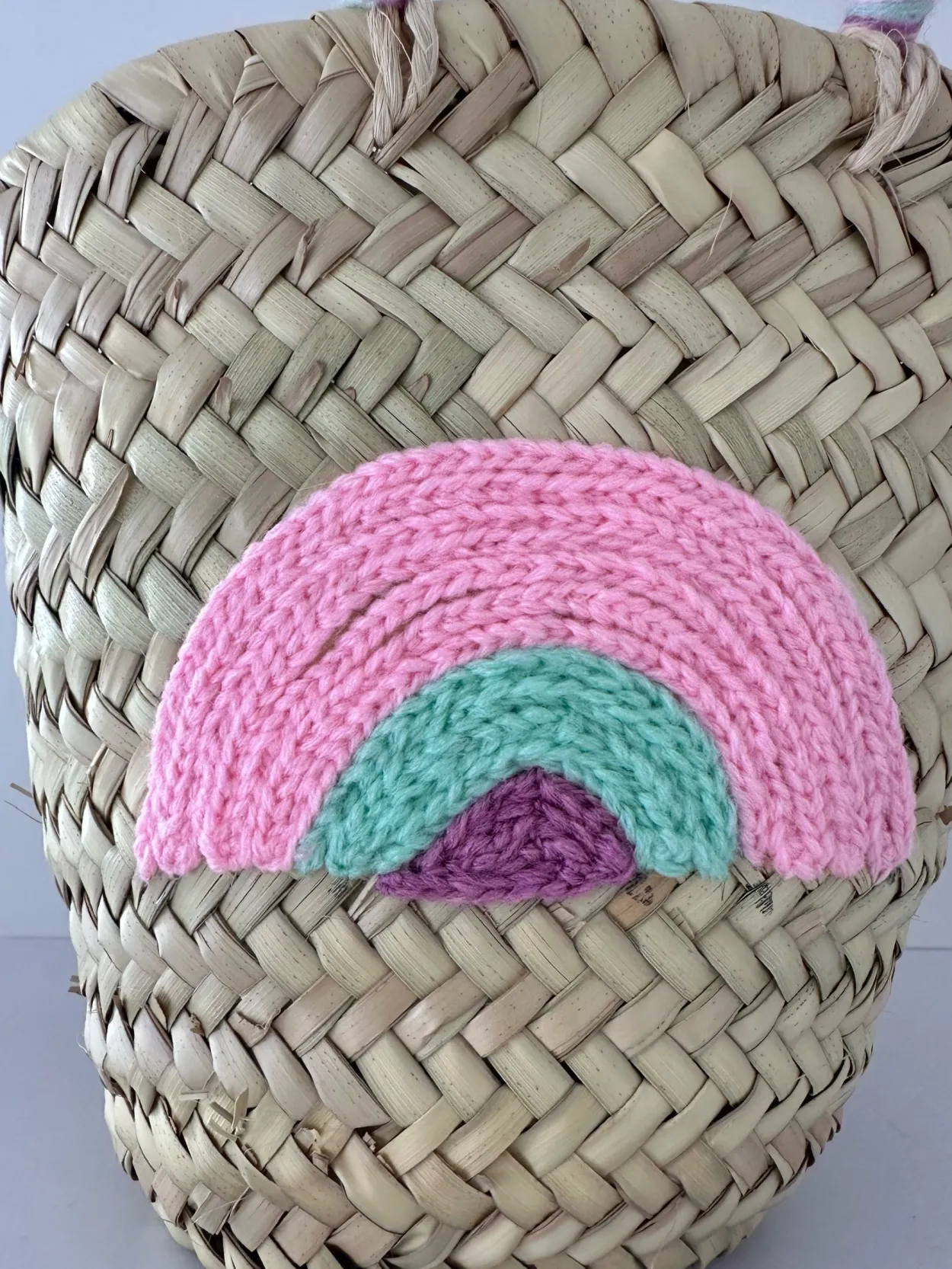 Mini Rainbow Palm Basket
