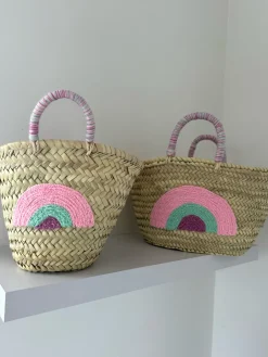 Mini Rainbow Palm Basket