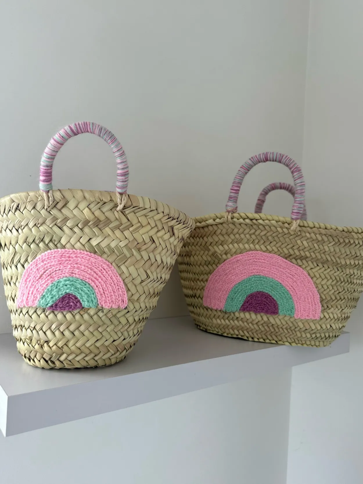 Mini Rainbow Palm Basket