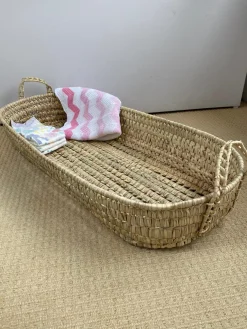 Moroccan Baby Changing Basket with handles