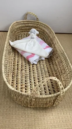 Moroccan Baby Changing Basket with handles
