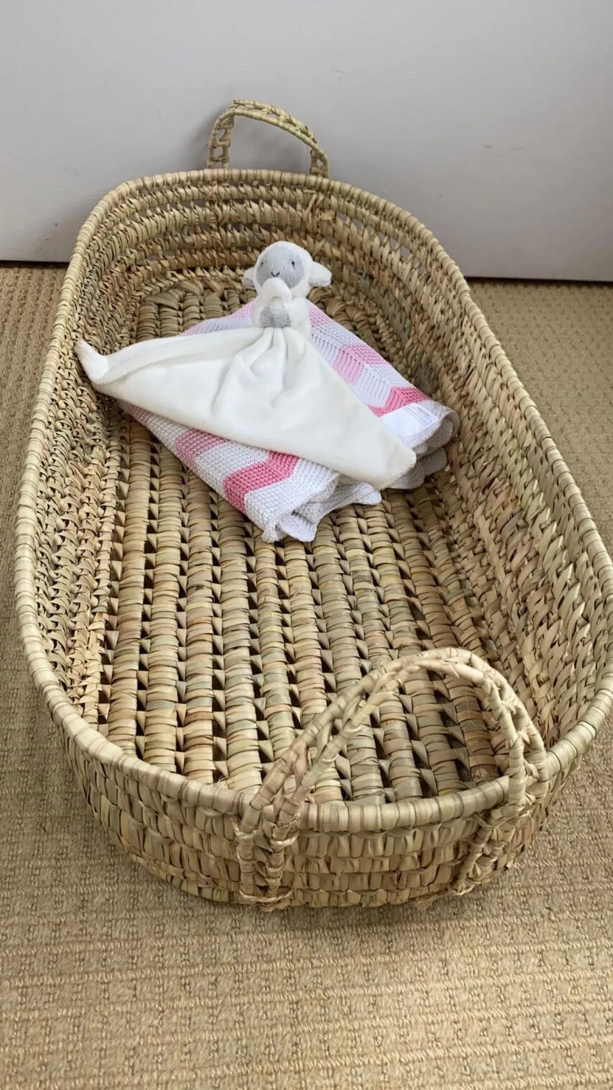 Moroccan Baby Changing Basket with handles