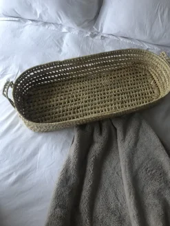 Moroccan Baby Changing Basket with handles