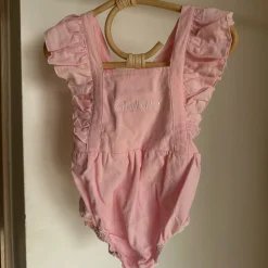 Personalised Pink Ruffle Baby Romper