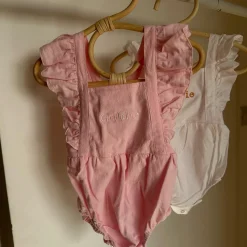 Personalised Pink Ruffle Baby Romper