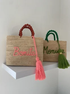 Personalised Raffia Palm Basket