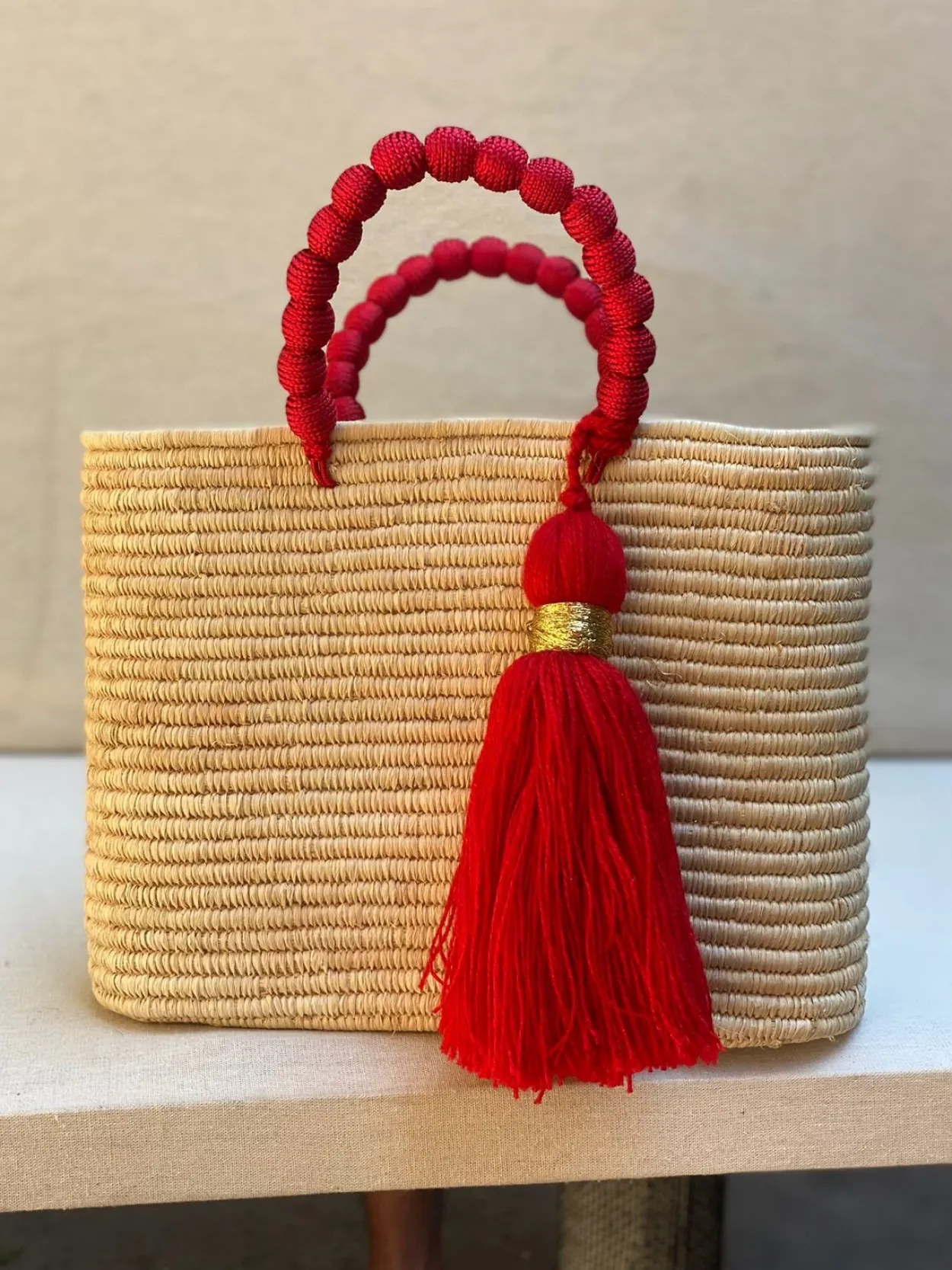 Personalised Raffia Palm Basket