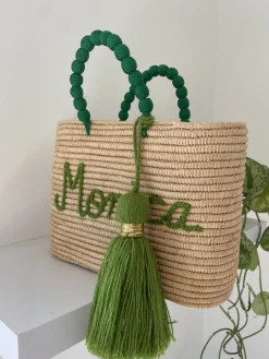 Personalised Raffia Palm Basket