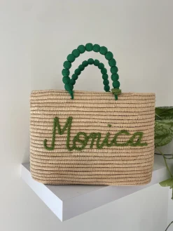 Personalised Raffia Palm Basket