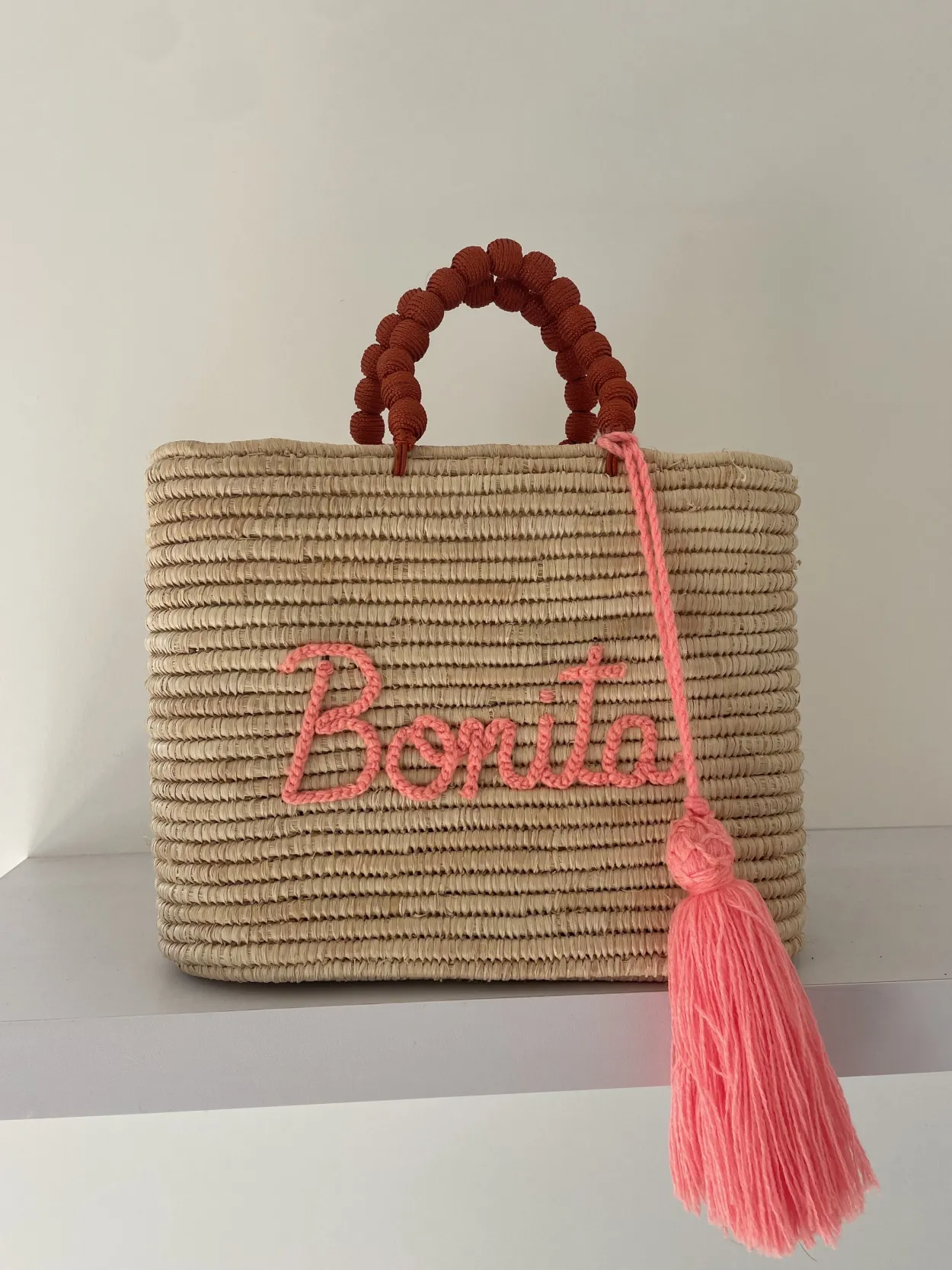 Personalised Raffia Palm Basket