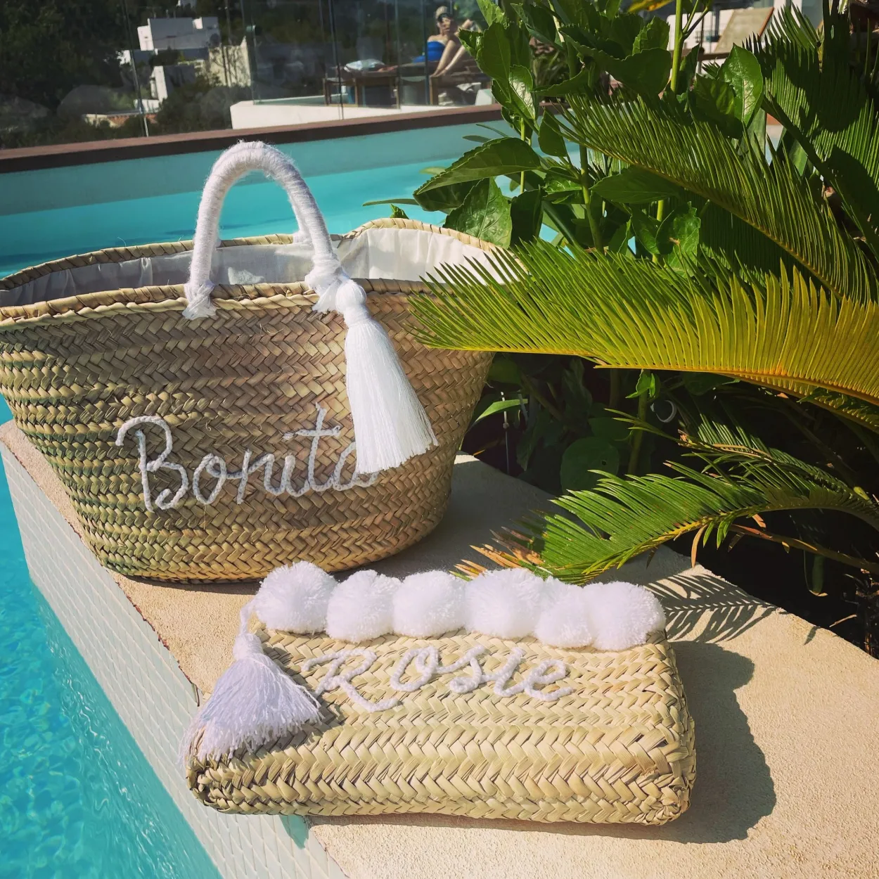 Personalised wool handle basket