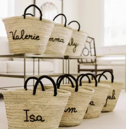 Personalised wool handle basket