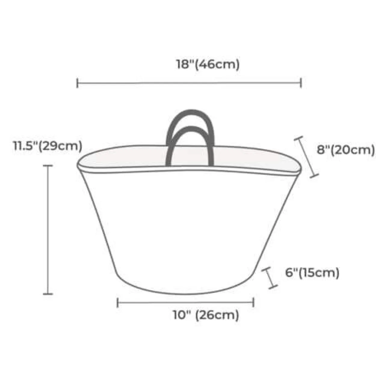 Personalised wool handle basket