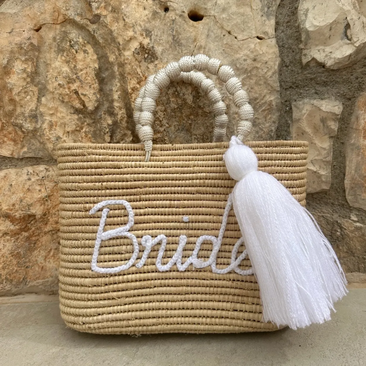 Raffia Palm Bride Basket