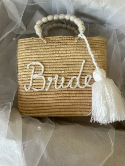 Raffia Palm Bride Basket