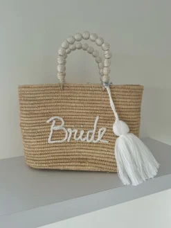 Raffia Palm Bride Basket