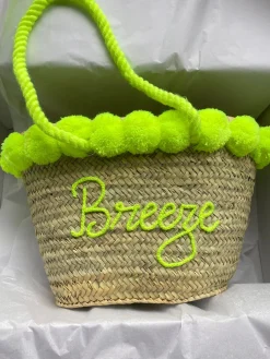 Rope Handle Embroidered Basket