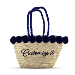 Rope Handle Embroidered Basket