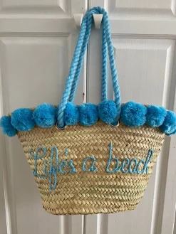 Rope Handle Embroidered Basket