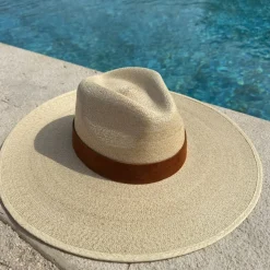 St Barts - Palm hat with tan band
