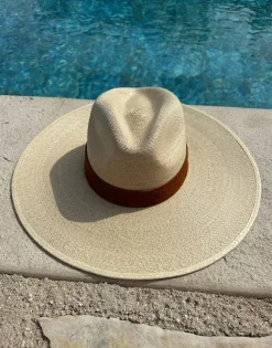 St Barts - Palm hat with tan band