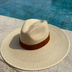 St Barts - Palm hat with tan band