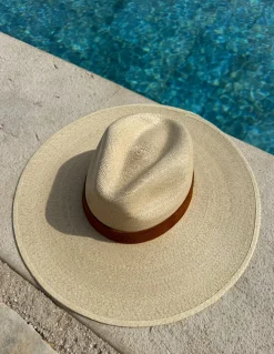St Barts - Palm hat with tan band