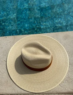 St Barts - Palm hat with tan band