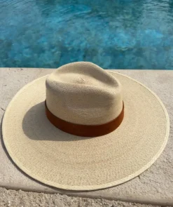 St Barts - Palm hat with tan band