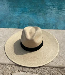 St Barts - Palm hat with tan band