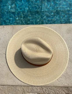 St Barts - Palm hat with tan band