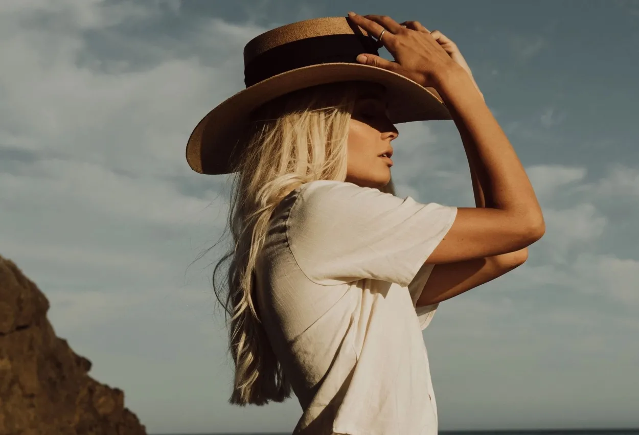 St Lucia - Palm Leaf Boater Hat
