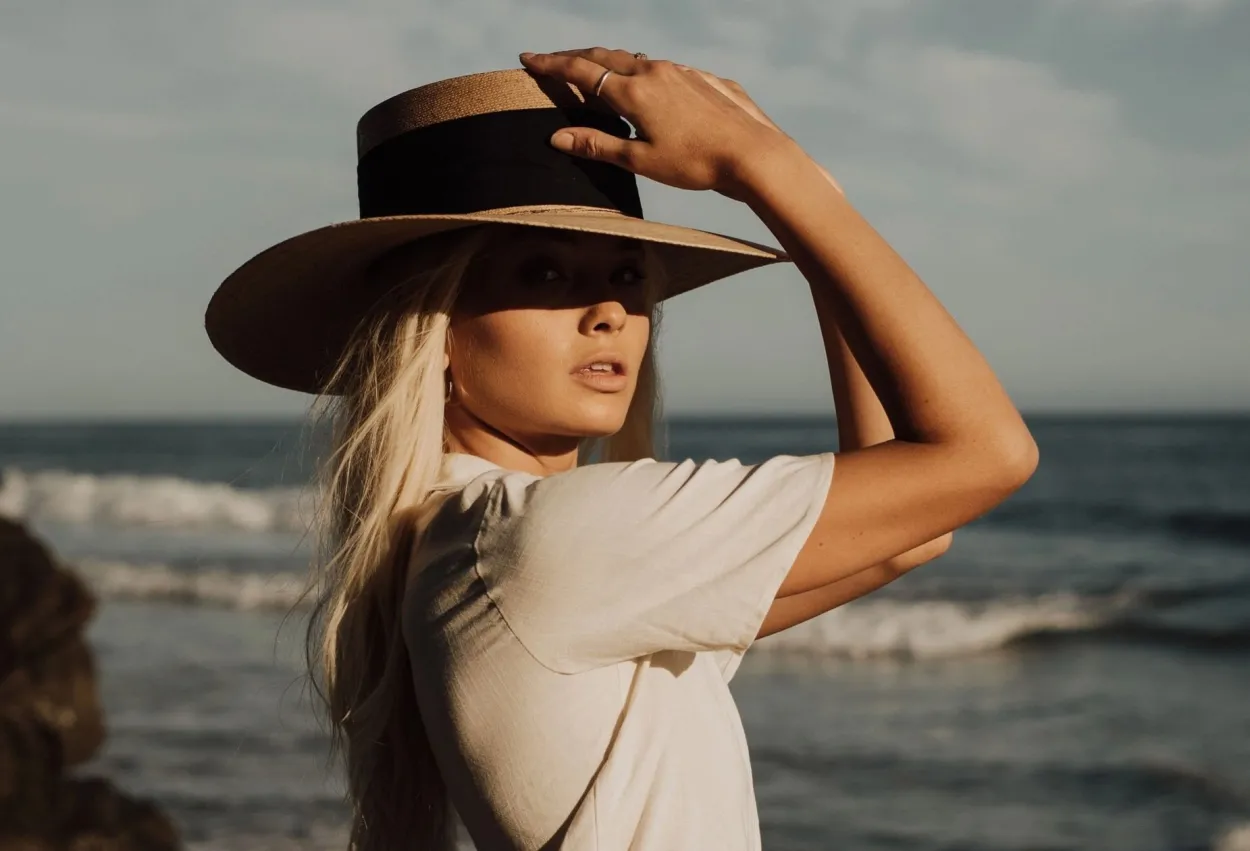 St Lucia - Palm Leaf Boater Hat