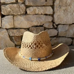The Adult Cowboy Hat - Lucky Evil Eye Bead Band