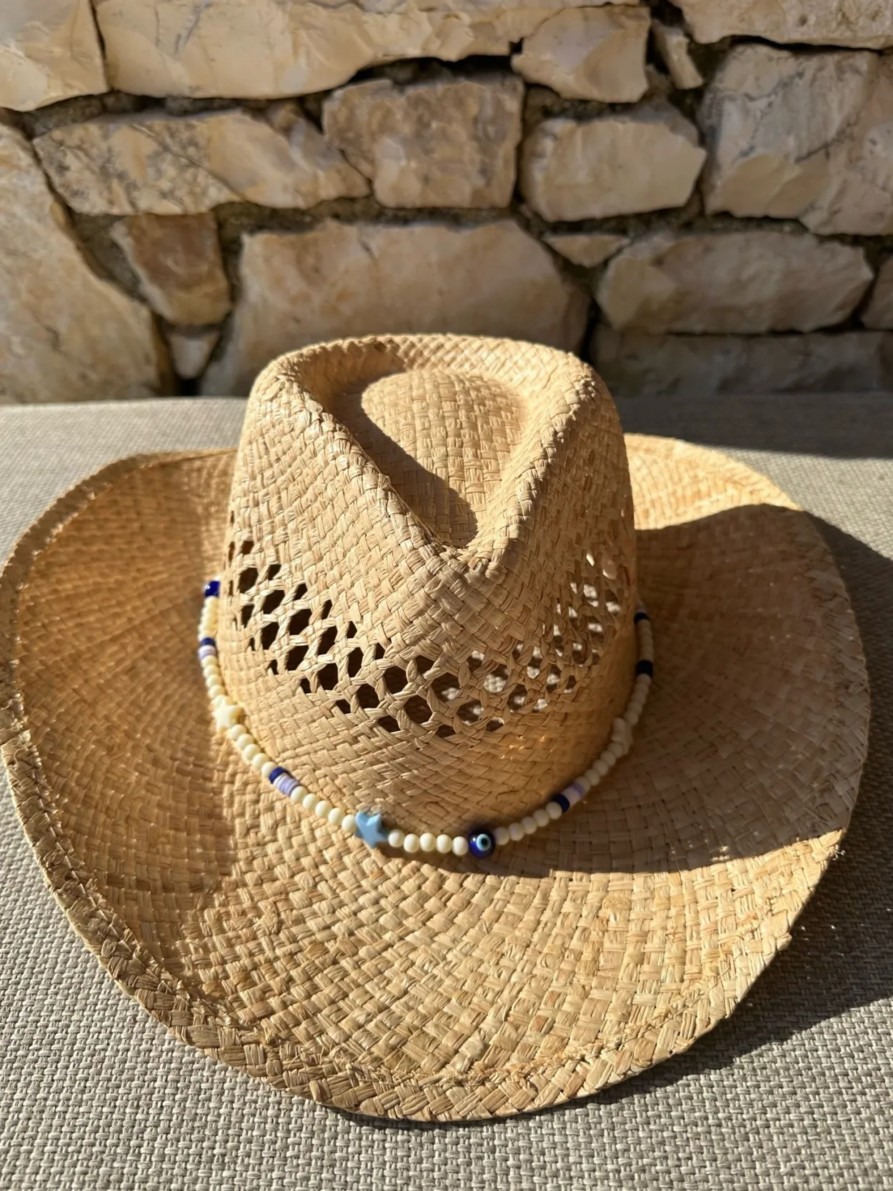 The Adult Cowboy Hat - Lucky Evil Eye Bead Band
