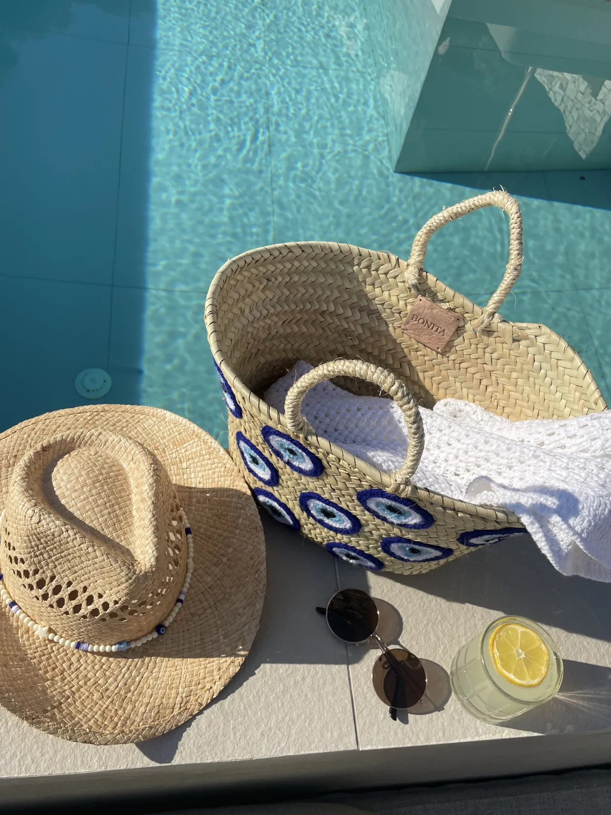The Adult Cowboy Hat - Lucky Evil Eye Bead Band