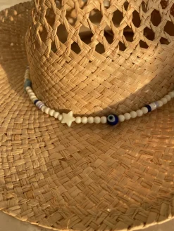 The Adult Cowboy Hat - Lucky Evil Eye Bead Band