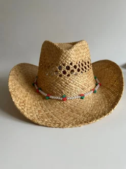 THE ADULT COWBOY HAT - STRAWBERRY PEARL BEAD BAND
