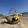 The Baby Bali Lemon Pom Pom Basket