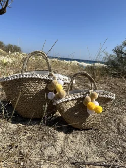 The Baby Bali Lemon Pom Pom Basket