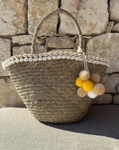 The Baby Bali Lemon Pom Pom Basket
